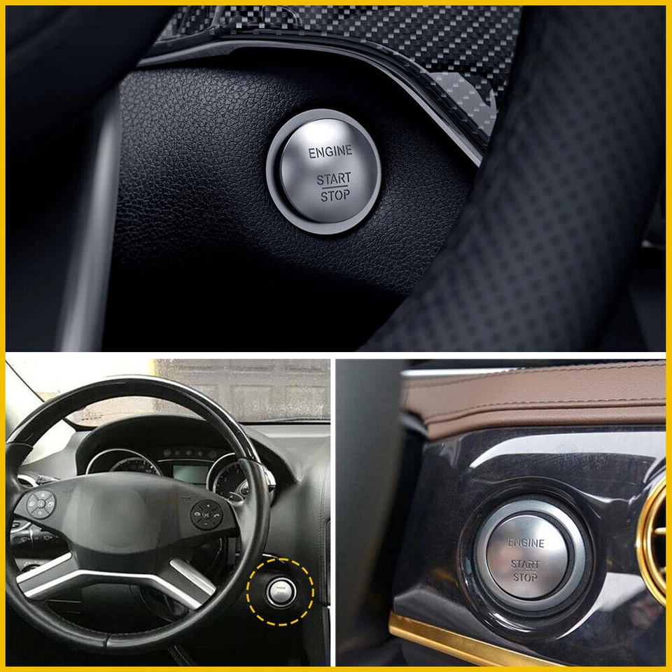 Keyless Go Engine Push to Start Button Start Stop Fits For Mercedes-Benz AMG - Imagem 3 de 4