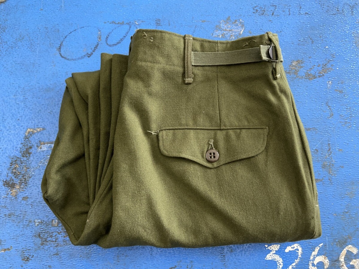 Vintage 1953 Short Medium M-1951 Wool Field Trousers 34x30 Vintage 1953 Short Medium M-1951 Wool Field Trousers 34x30