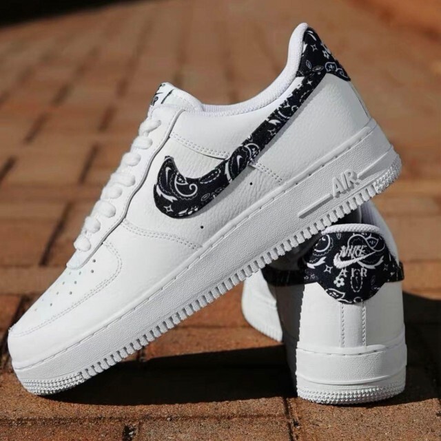 Nike Air Force 1 Low 07 Essentials Black Paisley Women Shoes Nike Air Force 1 Low 07 Essentials Black Paisley Women Shoes