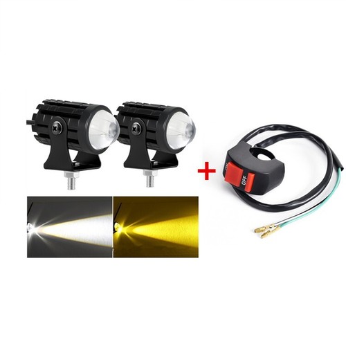 Faro LED para moto 12V Foco antiniebla Lámpara auxiliar con interruptor Bobber - Imagen 1 de 9