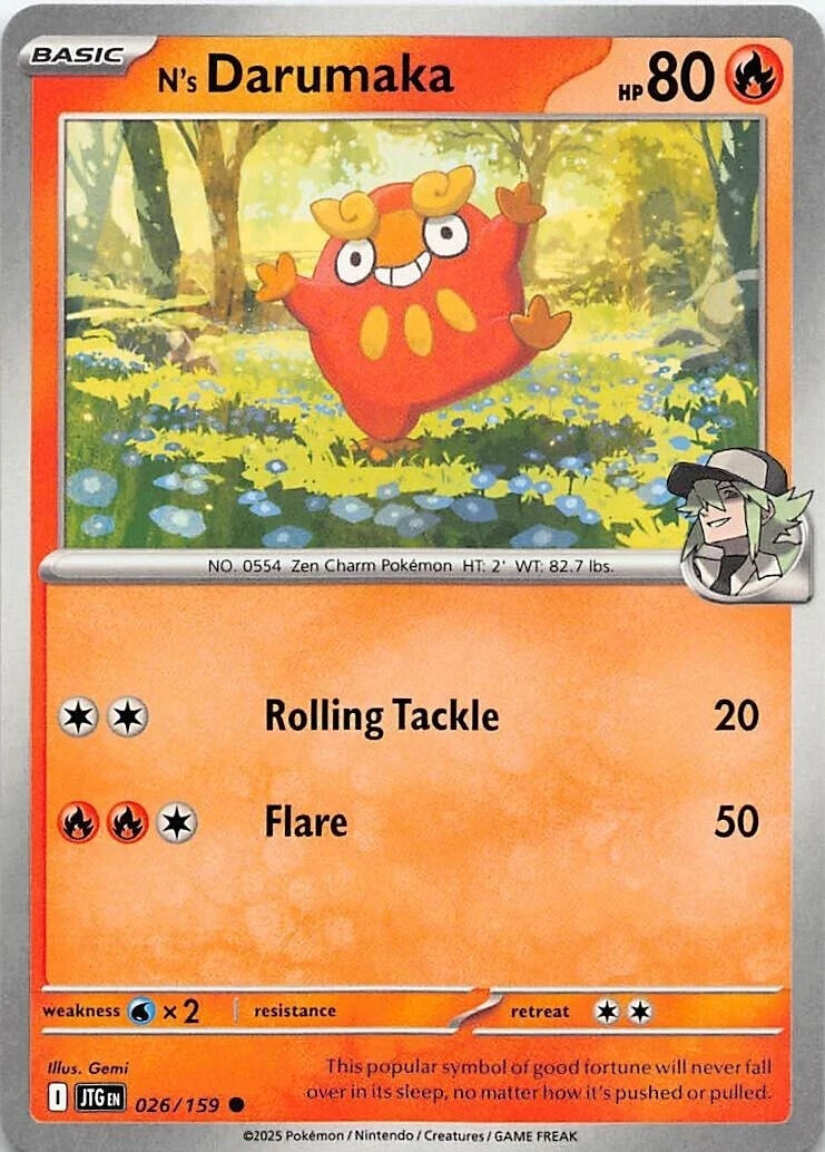 N's Darumaka - Uncommon - Journey Together - Pokemon TCG - 026/159
