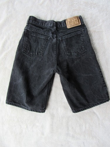 Canon River Blues Sears Y2K Girls Black Acid Wash Denim Shorts 14 Slim Cotton - Picture 4 of 11
