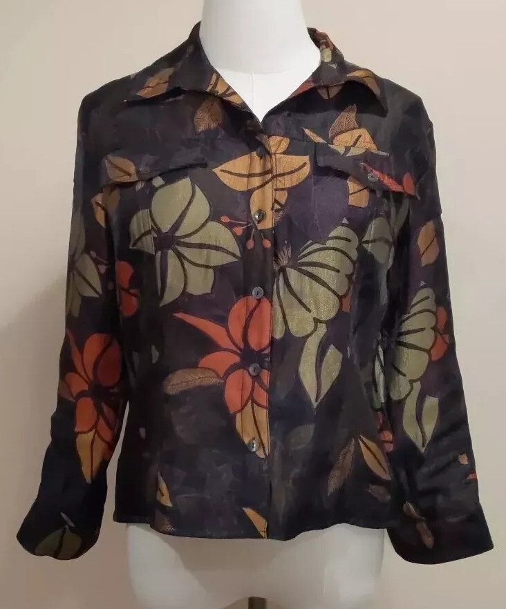 Scott Taylor Petite Button Down Top/Jacket - image 1