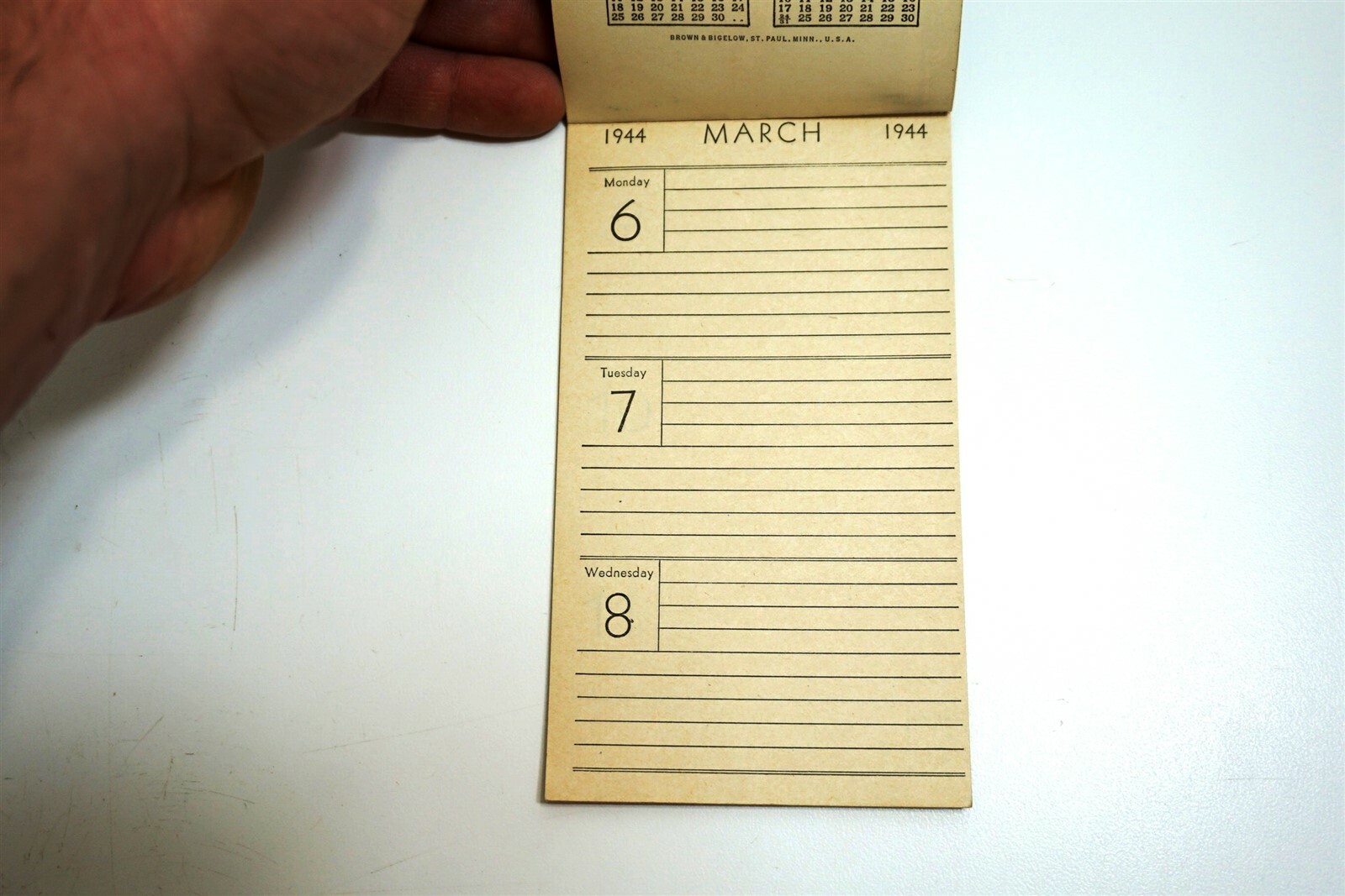 Vintage 1944 Pin-Up Girl Risque Calendar / notepad by Brown & Bigelow ...