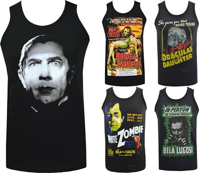  Herren HORROR Tank Top Vampir Dracula Bela Lugosi Vintage Retro Film Poster Gothic