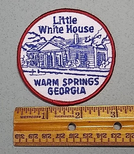 Vintage Little White House Warm Springs Georgia 3" Embroidered Patch NEW - Picture 5 of 5