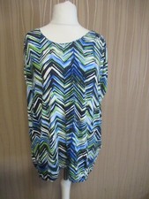 118/8 Via Appia Due Damen Shirt Gr. 44 mehrfarbig Muster kurzarm stretch T`Shirt