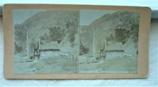 STEREOVIEW CARD, OLD FULLING MILL, HARDANGER, NORWAY