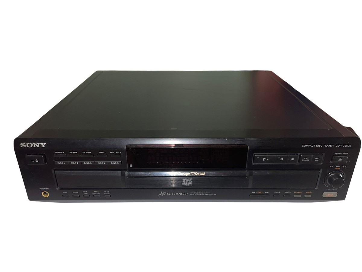 Sony CDP-CE525 5 Disc Carousel CD Player Changer **Tested Powers