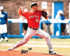 BRANDON BIRDSELL HAND SIGNED TEXAS TECH RED RAIDERS 8X10 PHOTO W/COA