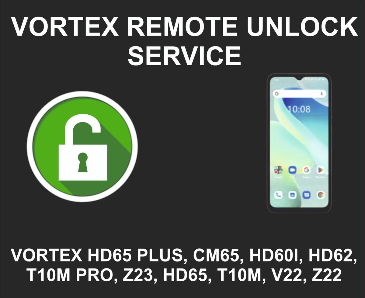 Vortex Network Unlock, HD65 Plus, HD65, CM65, HD60I, HD62, T10M 