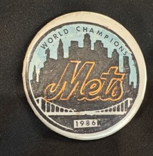 1986 BASEBALL WORLD SERIES BUTTON NEW YORK METS  - 2