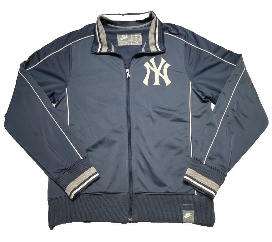 New York Yankees Nike Jacket Mens Medium Track Embroidered Full