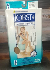 Jobst Medical LegWear Opaque Compression Knee High Medium Silky BEIGE 115271