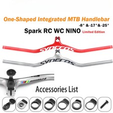 Manubrio MTB in carbonio lucido -8/-17/-25 gradi stelo con distanziali montaggio computer