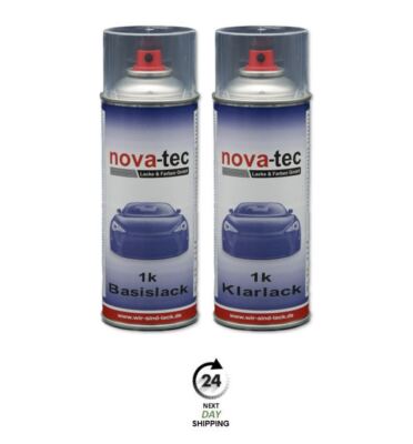 Nova-Tec 1K Spraydose Basislack BMW Farbe nach Wunsch 400ml + 1K Klarlack