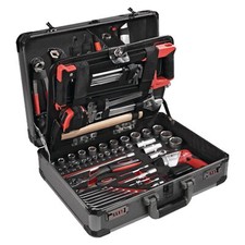 NOW Werkzeugsortiment 136-teilig im Aluminium Rahmenkoffer inkl. Akkuschrauber