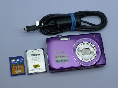 コンデジ　Nikon COOLPIX S3100 パープル Amazon.com : Nikon COOLPIX S3100 14 MP Digital Camera with