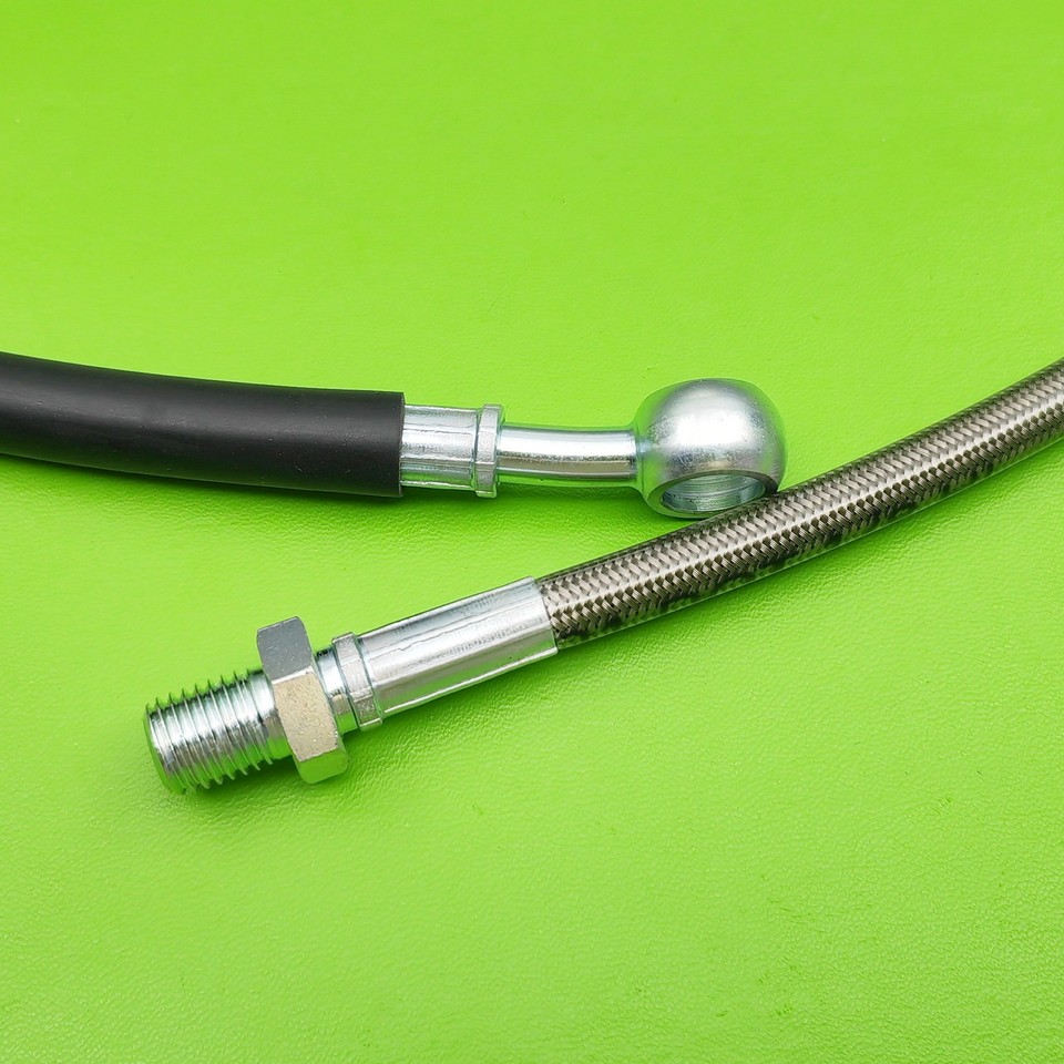 60 EZ Install Black Braided Brake Line (Full Length Replacement) for