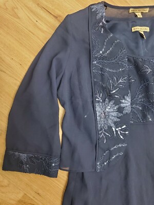 Maya Brooke 3/4 Sleeve Embroidered Midi 2pc Jacket Dress-(Navy,Size:8)NWT | eBay Maya Brooke 3/4 Sleeve Embroidered Midi 2pc Jacket Dress-(Navy,Size:8)NWT | eBay