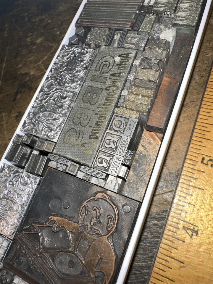 Print Blocks “ Lead Ornamental Borders Dingbats” Variety Beautiful Designs! C12 - Image 4 of 4