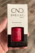 CND Shellac UV Gel Polish - Red Baroness by CND for Women - 0.25 oz