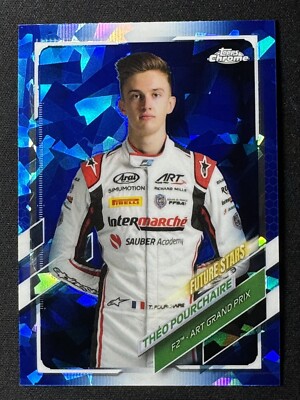 THEO POURCHAIRE Rookie 2021 Topps Chrome Sapphire Formula 1 Future Stars SP #78