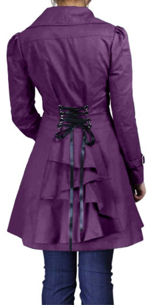 Purple steampunk jacket sale