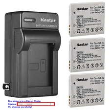 Kastar Battery Wall Charger for Canon NB-4L NB-4LH & PowerShot SD750 SD780 IS