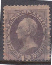 (F205-38) 1870 United States 12c purple Henry Clay stamp (AM) (BV07)