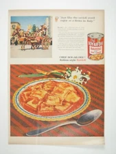 Chef Boy-Ar-Dee Italian-Style Ravioli 1956 Vintage Print Ad MOD