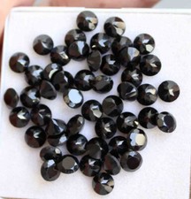 Wholesale Lot 40.10 Ct Round Faceted Natural Black Spinel Loose Calibrated Gems