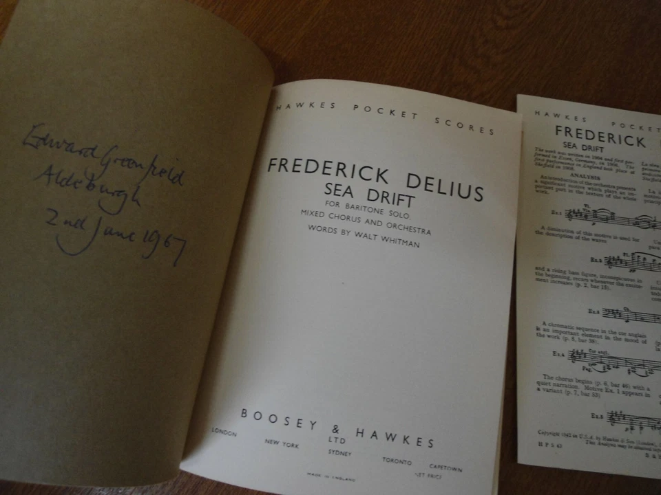 £2 OFF - FREDERICK DELIUS Sea Drift - Hawkes Orchestra Pocket Score No.43 - Image 2 of 4