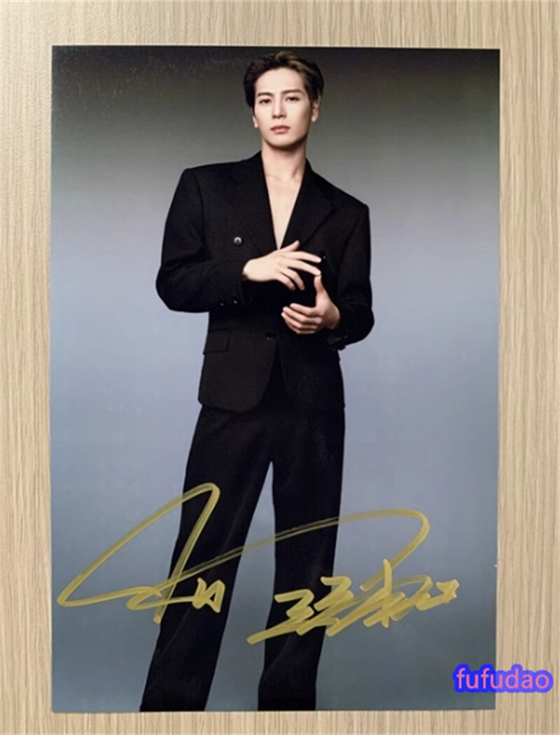 GOT7 Jackson Wang Hand Signed 6'' Photo Autograph Photos Gift 王嘉