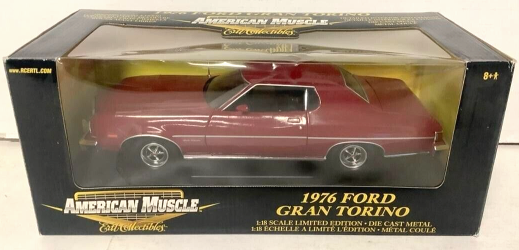 Ertl 33416 American Muscle 1:18 1976 Ford GRAN TORINO Red Limited Edition Car