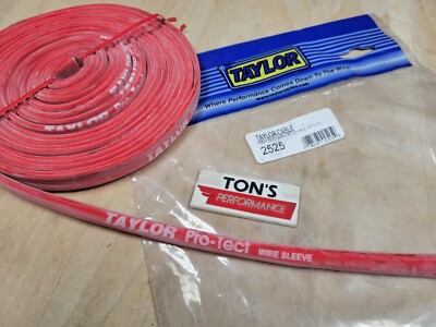 Taylor 2525 Universal Heat Shield Wrap Spark Plug Wire Insulator Sleeve roll 25'