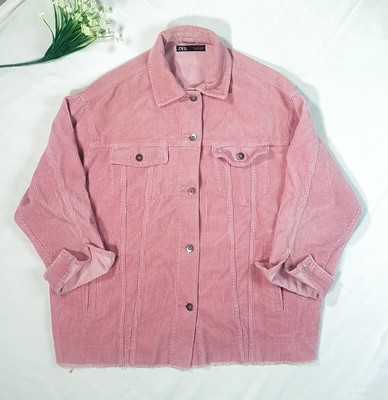zara pink cord jacket
