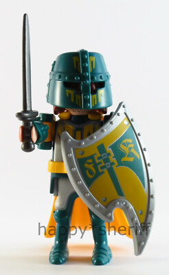 Playmobil Green Knight Warrior w/ Sword Shield Helmet Mystery
