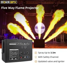 MOKA 5 Heads Flame Machine for Stage Professional Show Fire Projector Jet 1-3M
