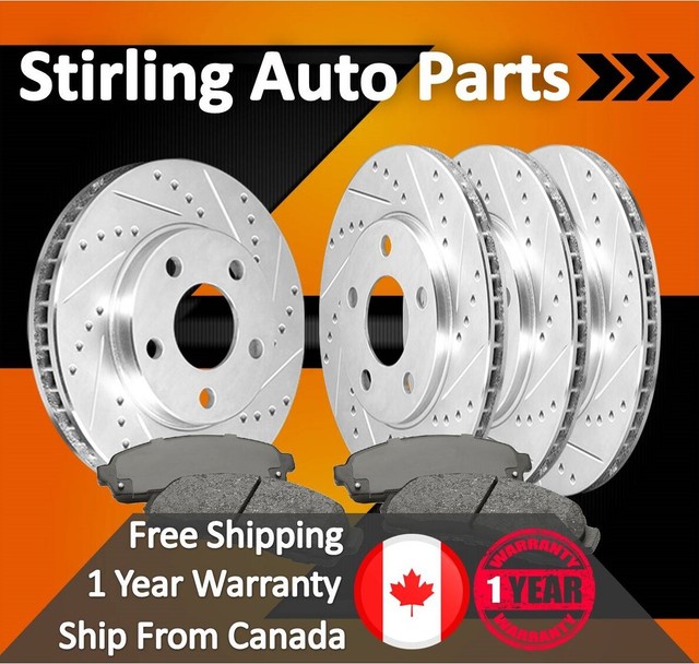 2014 2015 2016 for Mazda 3 2.0L Drilled Slotted Front Rear Brake Rotors