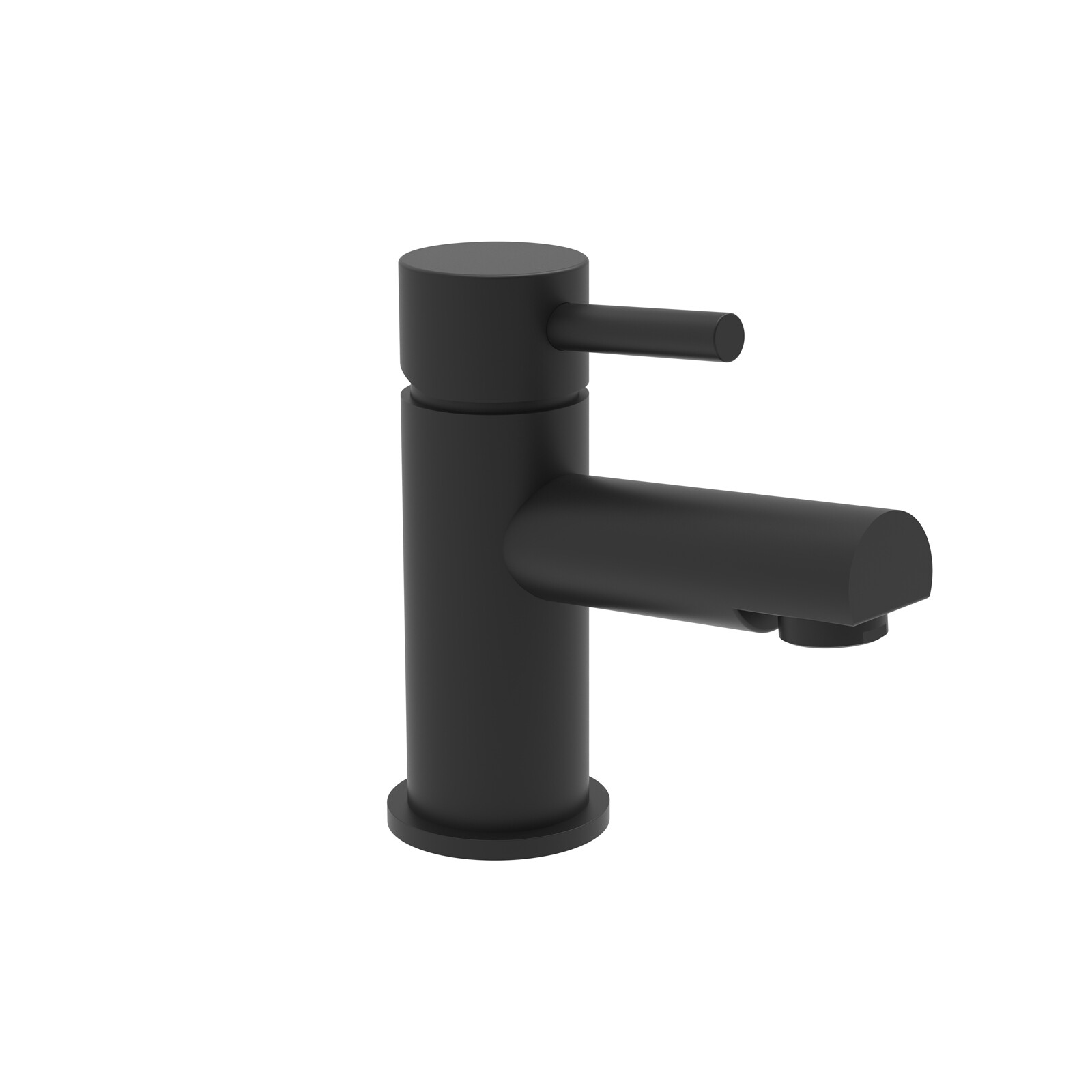 Nes Home Bathroom Basin Single Lever Mixer Tap Matt Black - Image 2