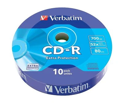 Dischi Verbatim CD-R 80 MIN Datalife Protection 700 MB Confezione da 10 Pz