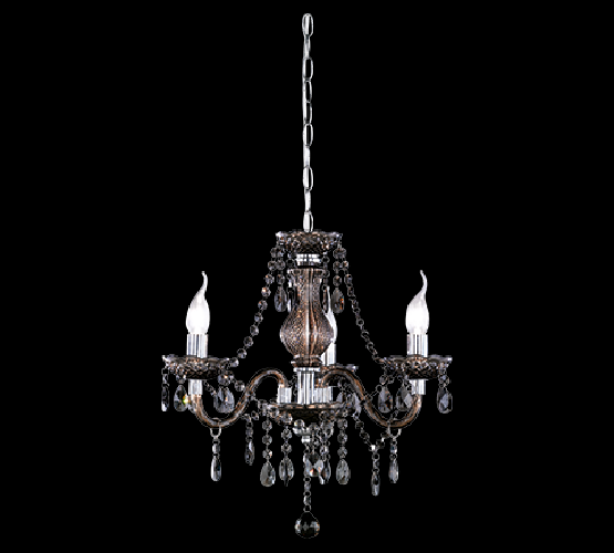 Lampadario Classico 3 Luci Pendenti Nero 40 cm Luster GD Trio