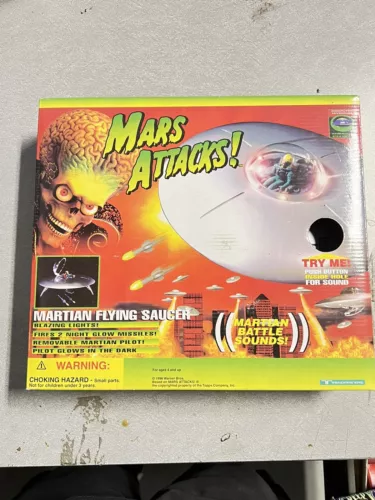 Mars Attacks ! 1996 Martian Flying Saucer, Trendmasters, rare, vintage