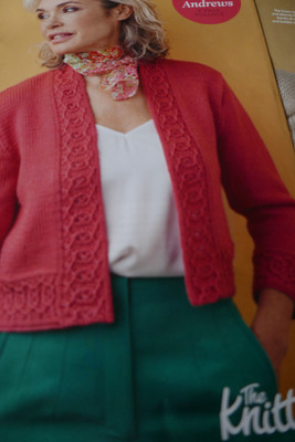 Strickmuster für Damen hübsche Strickjacke mit Bordürendetail in D.K. 28-58 Zoll