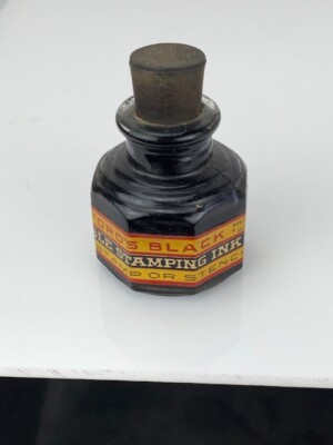 Sanford s Ink Bottle 8 side (Octagon)  37 x 37 x 55mm Made in USA (e274)