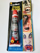 Fake Blood Halloween Vampire Zombie Face Rubies Makeup Dress Theatrical Fun NiP