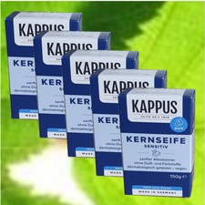 (15,81€/kg) Kappus Kernseife sensitiv vegan  5x150g *wsm .
