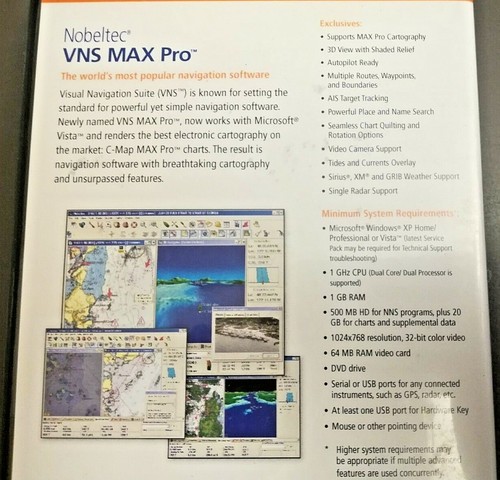 Nobeltec VNS MAX Pro Upgrade Navi Software Jeppesen Marine Replacement Disks - Picture 3 of 7