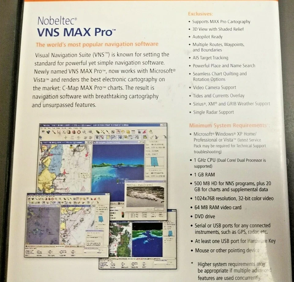 Nobeltec VNS MAX Pro Actualización Navegación Software Jeppesen Marine Discos de Repuesto Foto 3 de 4